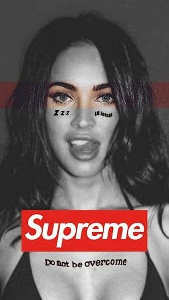 A Woman With The Words Supreme On Her Chest And An Image Of Herself