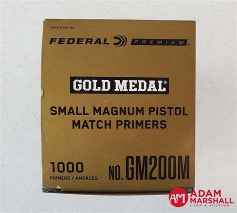Federal Premium Gold Medal Small Magnum Pistol Match Primers No GM M
