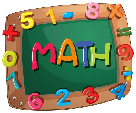 Word math on wooden frame with numbers 446053 Vector Art at Vecteezy