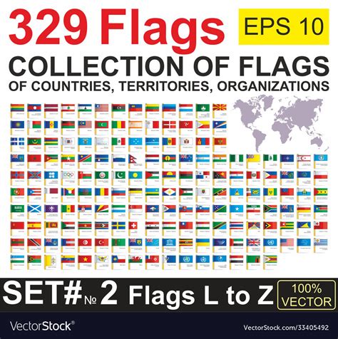 Complete Collection World Flags Royalty Free Vector Image
