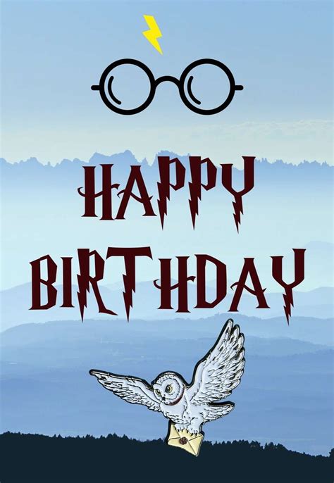 Harry Potter Birthday Cards — Printbirthdaycards Happy Birthday Harry