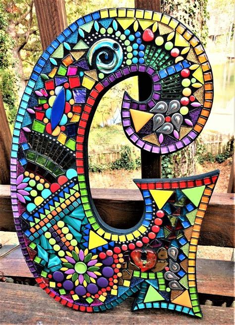 Mosaic Lettersinitials18 Tall Totally Customizable Etsy Mosaic
