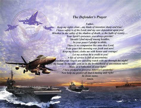 Defenders Prayer Navy Poetry Art Print By Divinelynspired On Etsy