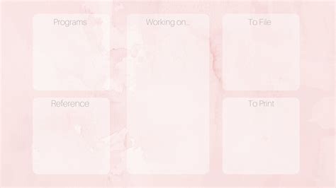 Pink Watercolor Desktop Organizer Wallpaper Etsy In 2021 Desktop