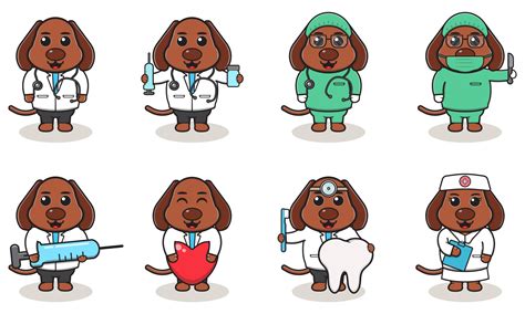 Vector Illustration Of Cute Character Cartoon Of Dog Doctor 3527732