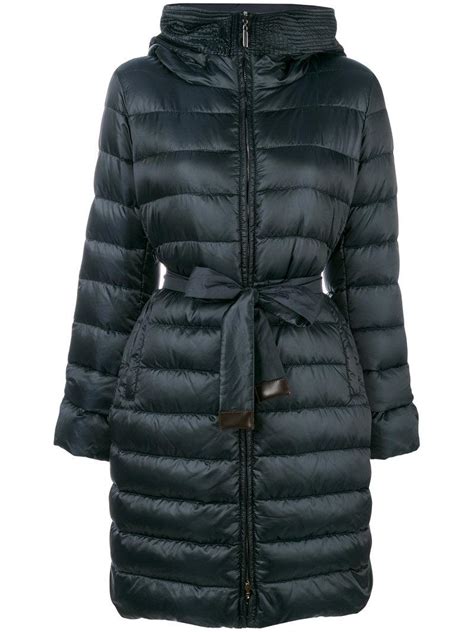 Max Mara Synthetic Mid Length Padded Coat In Blue Lyst