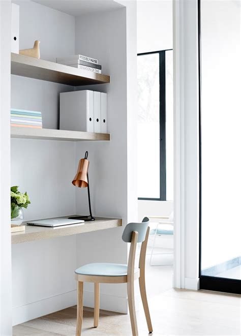 Small Home Office Idea Make Use Of A Small Space And Tuck Your Desk