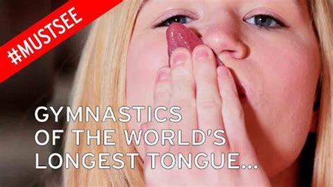 Is This The World S Longest Tongue Teenager Can Lick Her Own Eye With