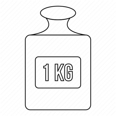 Heavy Kilogram Line One Outline Thin Weight Icon