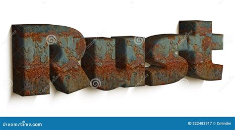 3d Rendition Of The Word Rust Stock Illustration Illustration Of