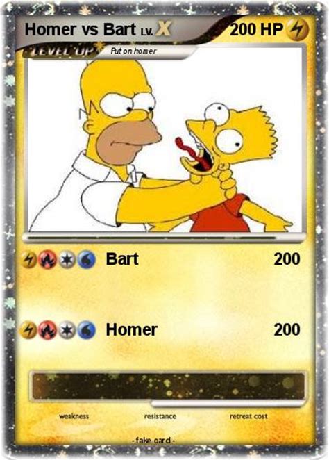 Pokémon Homer Vs Bart 1 1 Bart My Pokemon Card