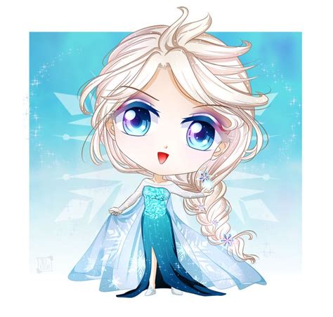 Chibi Tales Elsa By Bluajisai On Deviantart Chibi Disney Fan Art