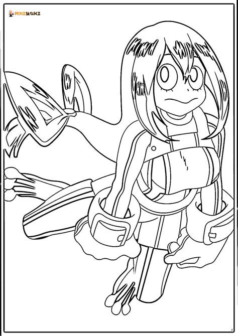 Tsuyu Asui Coloring Pages Printable Coloring Pages