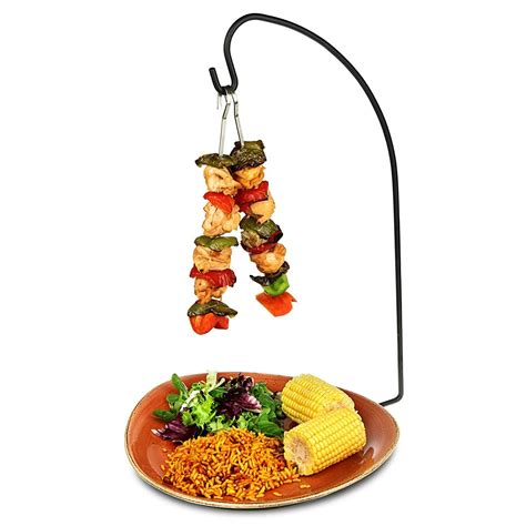 Espetada Kebab Case Hanging Skewer Stand Holder Crea Coated Metal