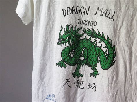 Vintage Chinese Graphic Tees Dragon V Neck Tshirt Swan Brand Etsy