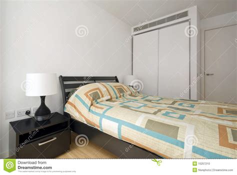 modern bedroom  king size bed stock photo image  beige indoor