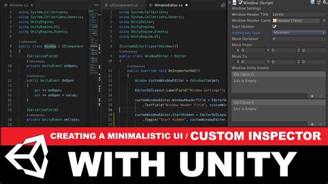 Unity3d Creating A Minimalistic Ui Unity3d Custom Inspector Youtube