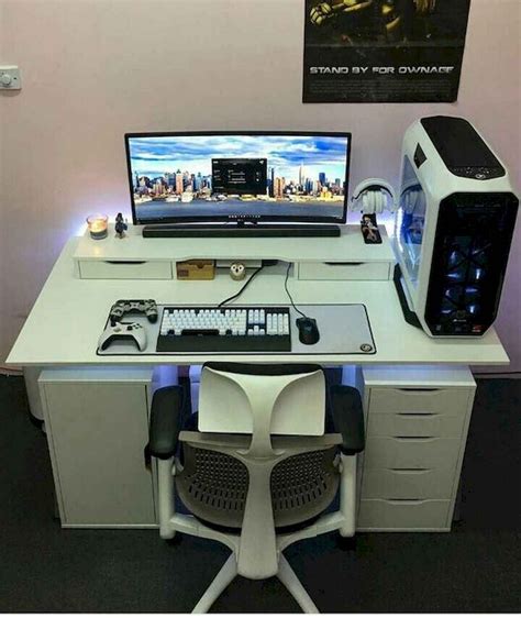 Extremely Modern Computer Desk Design Idea ☼ Via Advicedecor Gaming Room Setup Quarto Gamer