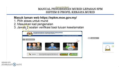 Eoperasi modul pengurusan guru ini ialah salah satu modul pengurusan dari kementerian pendidikan malaysia (kpm). E Profil Kerjaya Murid Moe Gov My