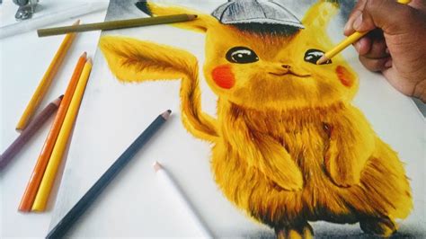 Como Dibujar A Detective Pikachu Realista How To Draw Detective