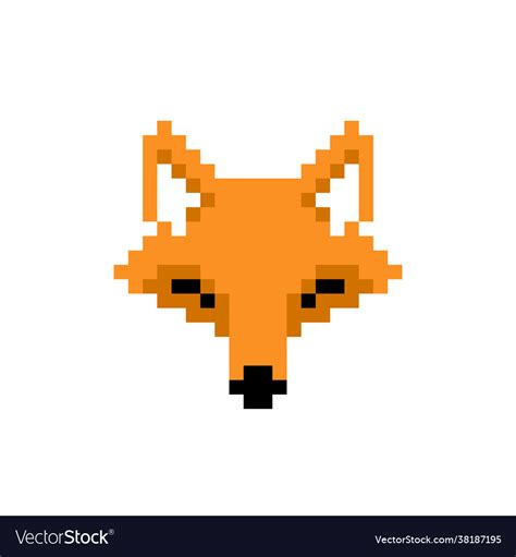 Fox Pixel Image For Game Assets Royalty Free Vector Image