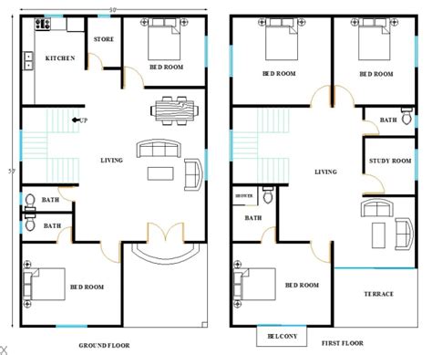 Autocad Simple 2d Floor Plan