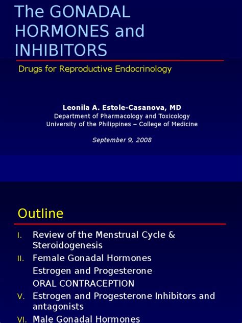 Gonadal Hormones And Inhibitors Pdf Combined Oral Contraceptive Pill Estrogen