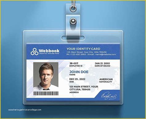 Id Card Design Template Free Download Of Creative Id Card Psd Template
