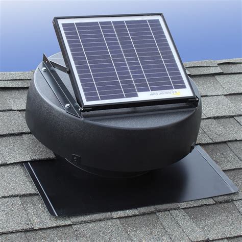 Us Sunlight 945 Cfm Black Galvanized Steel Solar Power Roof Vent In