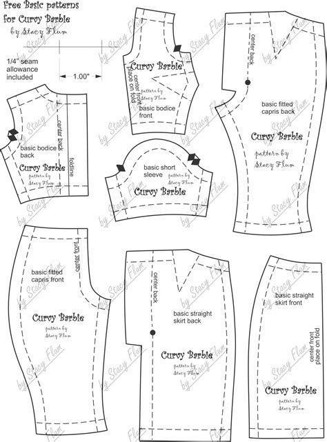 Free Printable Barbie Clothes Patterns