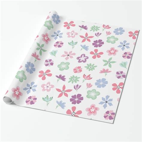 Wildflower Whimsy Pattern Wrapping Paper Uk