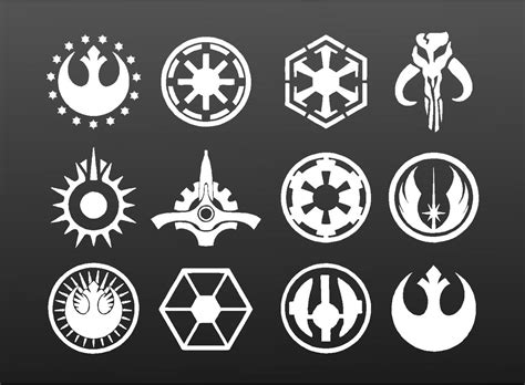 Star Wars Jedi Symbols Set Vinyl Decals Stickers Kandy Vinyl Shop