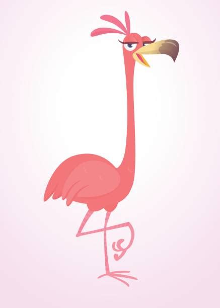 Top A Of A Flamingo Cartoon Clip Art Vector Graphics And