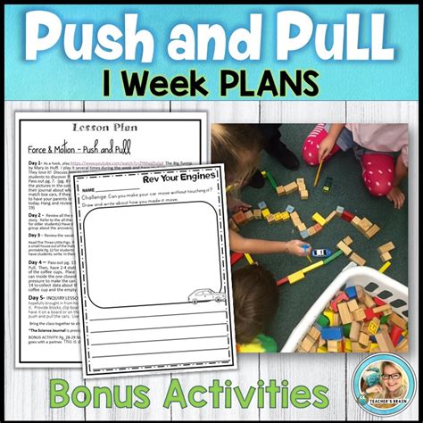 Push And Pull Worksheets Lesson Plans Activities Teachers Brain