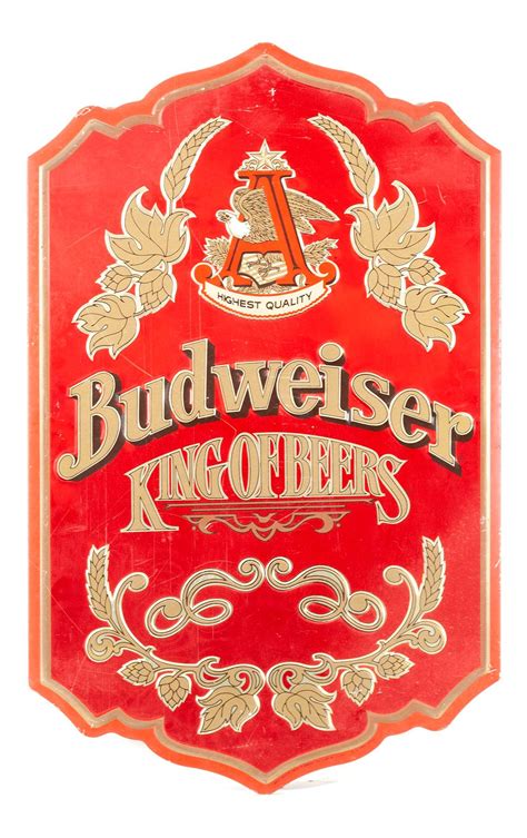 Lot Budweiser King Of Beers Advertising Sign
