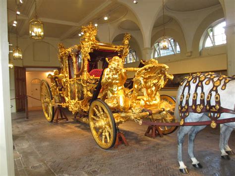 The Gold Coronation Coach In The Royal Mews London Uk Buckingham