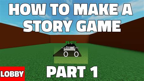How To Make A Story Game In Roblox Studio Part 1 Youtube
