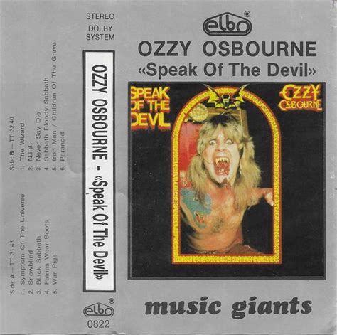 Ozzy Osbourne Speak Of The Devil Encyclopaedia Metallum The Metal Archives