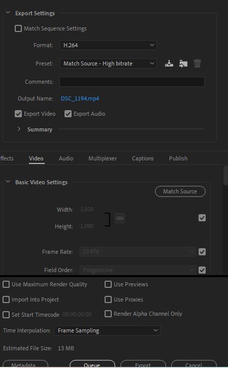 The Best Export Settings For Adobe Premiere Pro