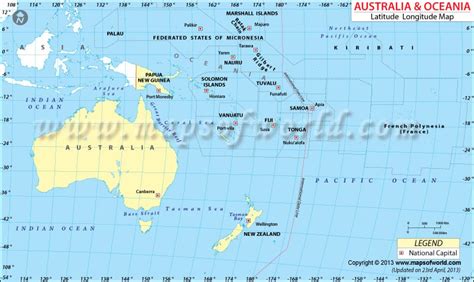 Map Of Australia Latitude And Longitude Oakland Zoning Map
