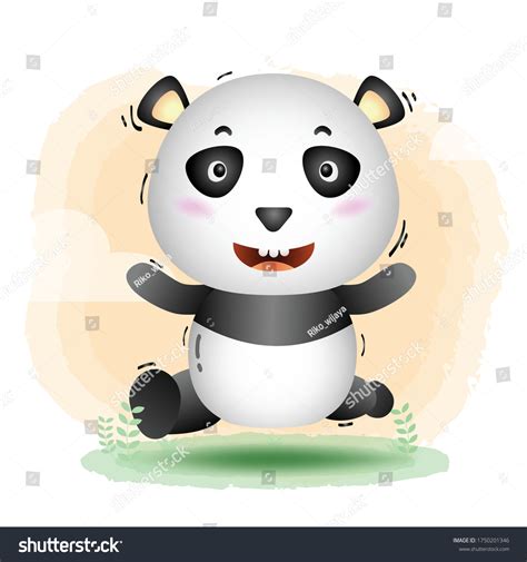 Cute Panda Childrens Style Cute Cartoon Stock Vector Royalty Free