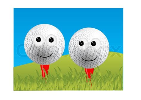 Funny Golf Ball Stock Vector Colourbox