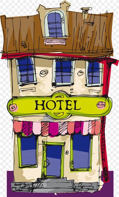 Hotel Drawing Cartoon Clip Art Png 1510x2500px Hotel Art Building