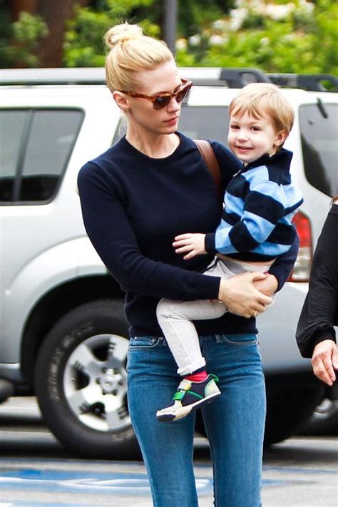 Mad Men Star January Jones Stepped Out With Her Smiley Son Xander 2 On Monday March 24