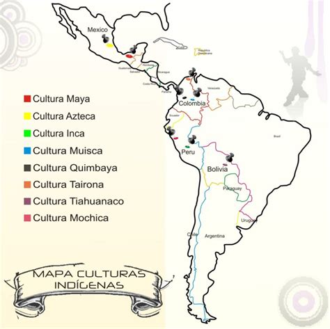 Mapa De Culturas Precolombinas De América Mapa De América
