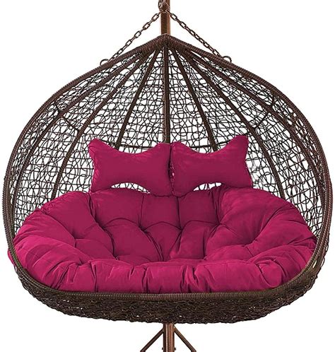 Double Hanging Egg Chair Cushion Basket Nest Swing Wicker Rocking Chairs Cushions Replacement