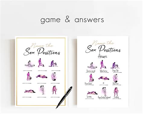 Bachelorette Party Game Printable Guess The Sex Positions Etsy Hong Kong