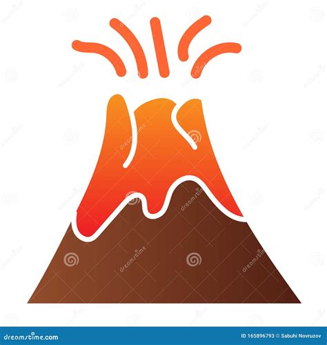Volcano Flat Icon Magma Erupting Color Icons In Trendy Flat Style