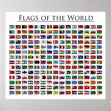 Flags Of The World Poster Updated 2011 Zazzle
