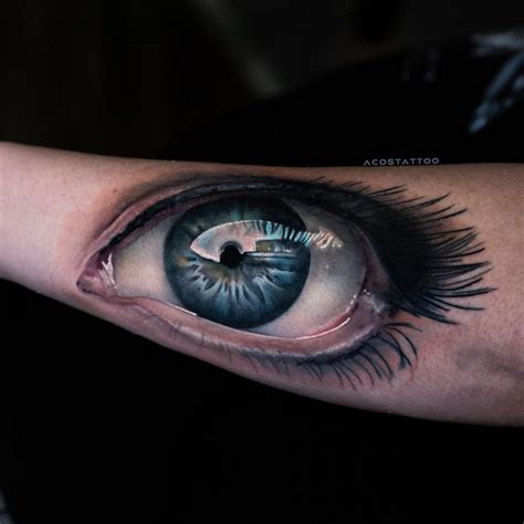 Realistic Eye Tattoo On Forearm By Andrés Acosta